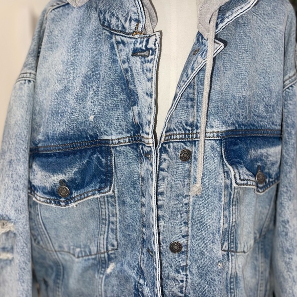 Free people (we are the free) denim  Hooded Jacket - Picture 5 of 9